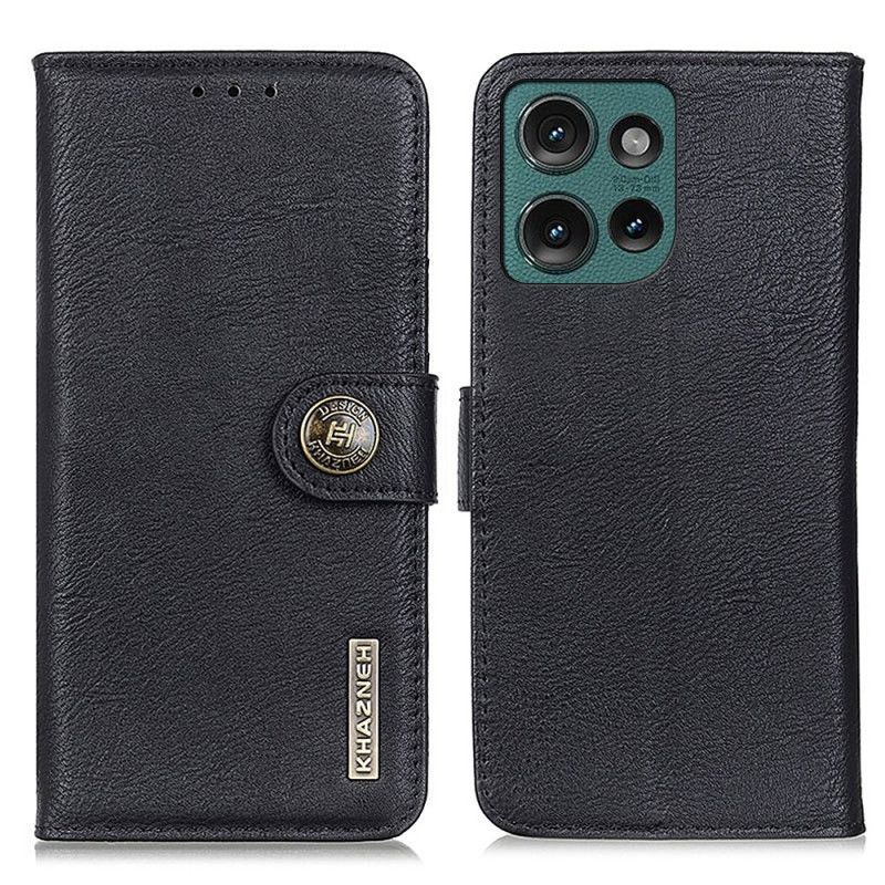 Kožený Kryt Motorola Edge 50 Vintage Khazneh