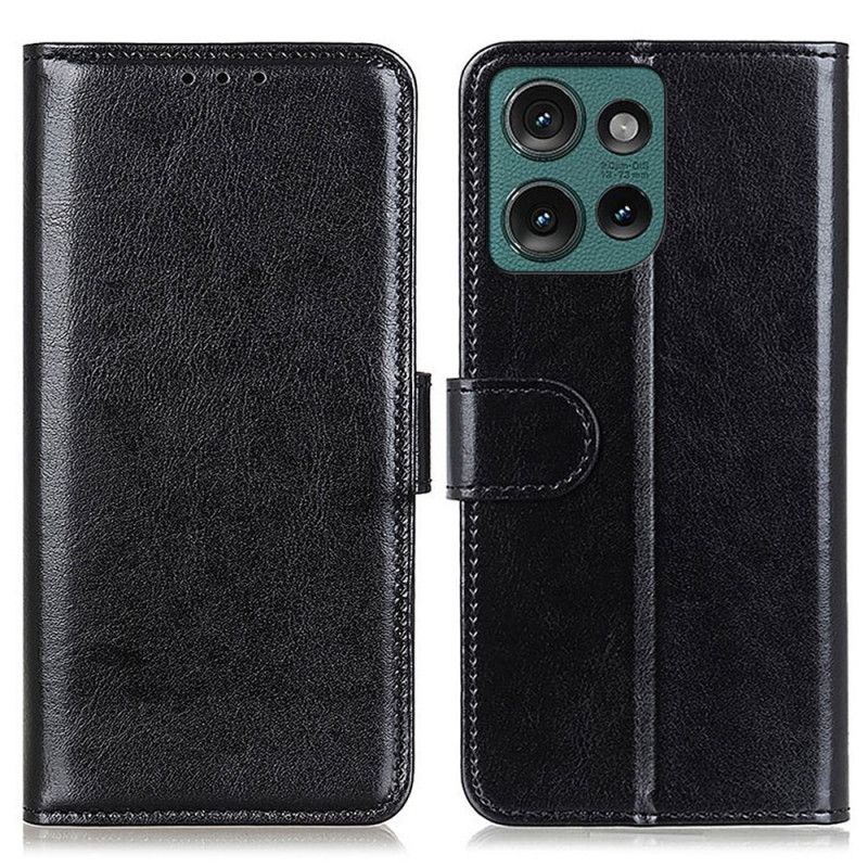 Kožený Kryt Motorola Edge 50 Voskovaná Imitace Kůže