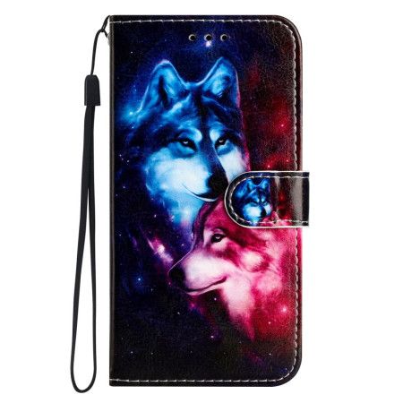 Kožený Kryt Na Motorola Edge 50 Pár Vlků