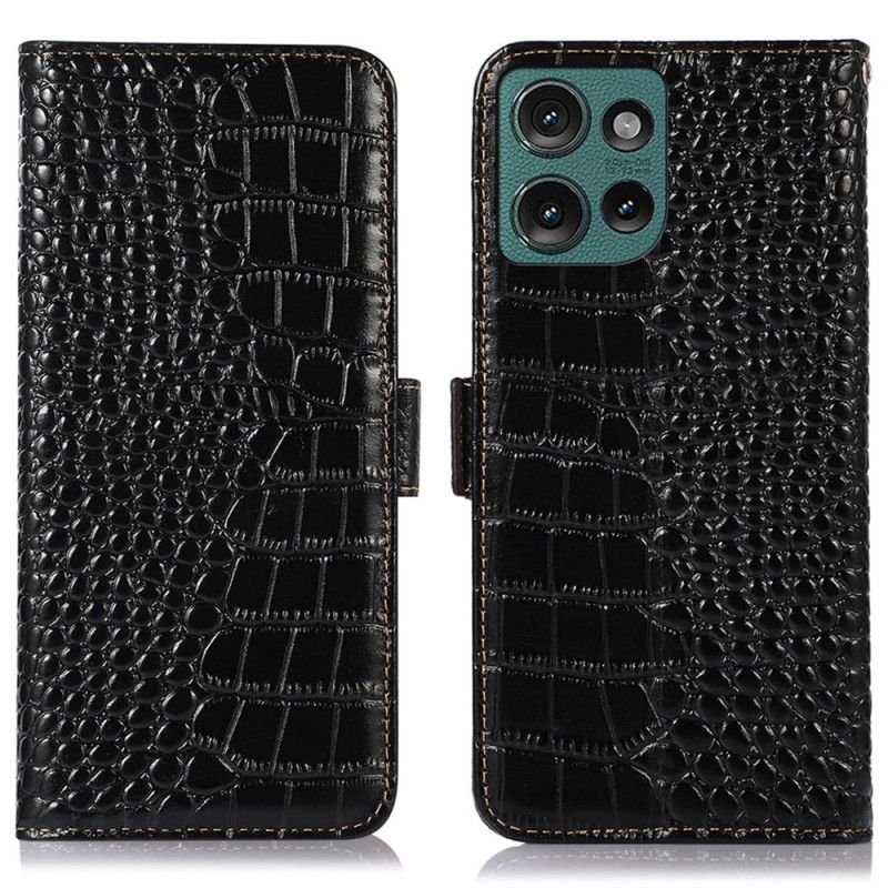 Peněženková Pouzdra Motorola Edge 50 Krokodýlí Textura