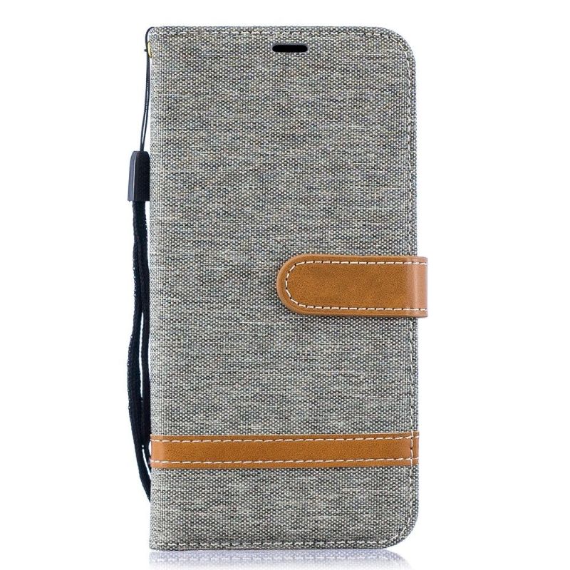 Flipové Pouzdro Na Samsung Galaxy A10 Látkový Obal Držáku Karty