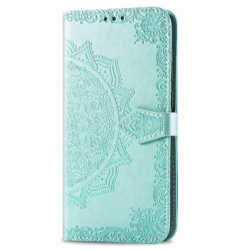 Flipové Pouzdro Na Samsung Galaxy A10 Reliéfní Květinová Mandala