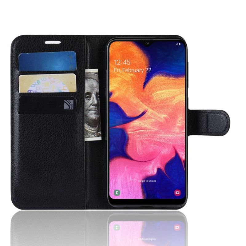 Kožené Pouzdro Folio Na Samsung Galaxy A10 Kožený Držák Na Karty
