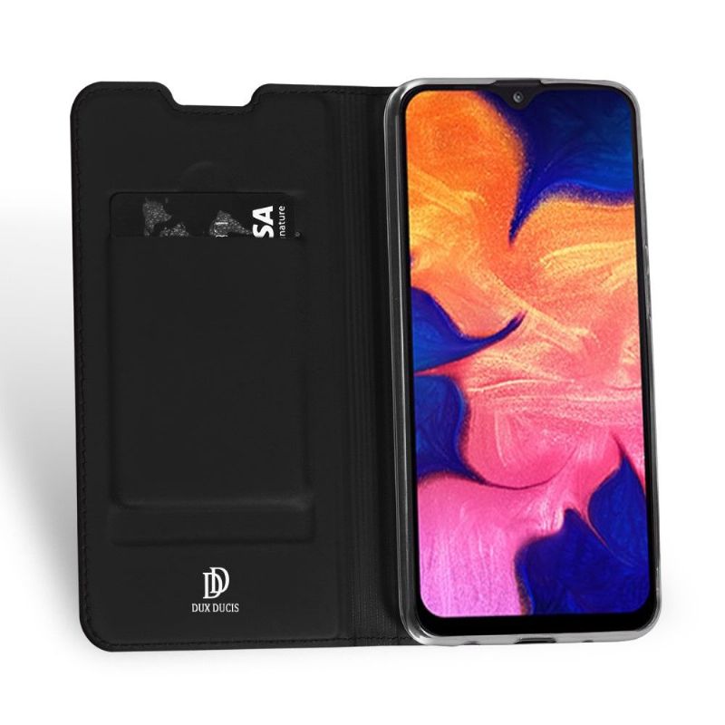Kožené Pouzdro Folio Na Samsung Galaxy A10 Obchodní Imitace Kůže