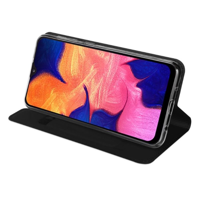 Kožené Pouzdro Folio Na Samsung Galaxy A10 Obchodní Imitace Kůže