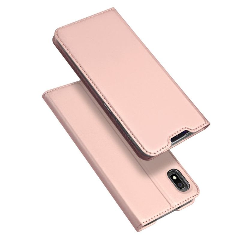 Kožené Pouzdro Folio Na Samsung Galaxy A10 Obchodní Imitace Kůže