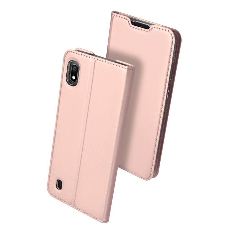 Kožené Pouzdro Folio Na Samsung Galaxy A10 Obchodní Imitace Kůže