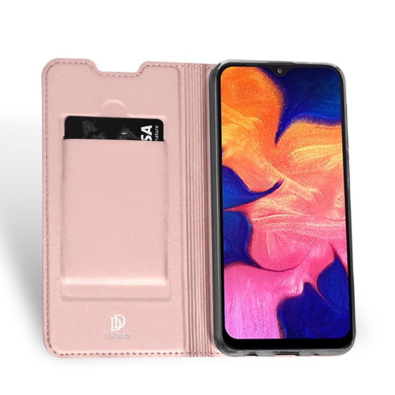 Kožené Pouzdro Folio Na Samsung Galaxy A10 Obchodní Imitace Kůže