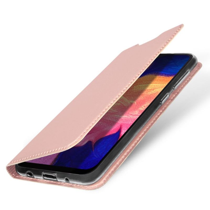 Kožené Pouzdro Folio Na Samsung Galaxy A10 Obchodní Imitace Kůže