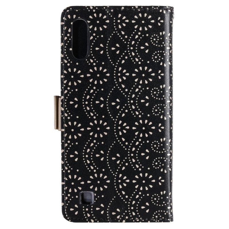 Kožené Pouzdro Na Samsung Galaxy A10 Romantická Krajka S Páskem