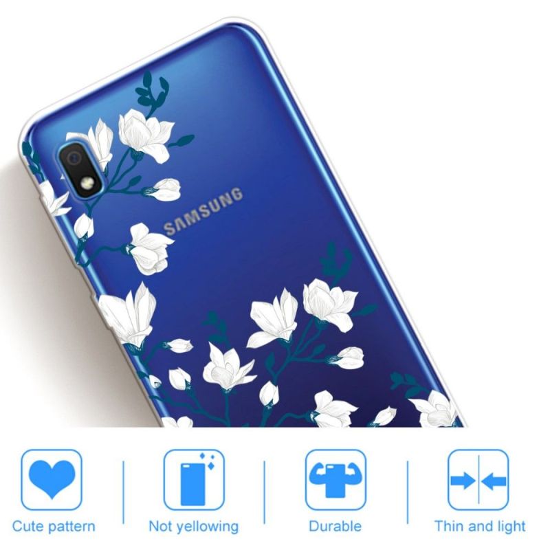 Kryt Na Samsung Galaxy A10 Bílé Květy