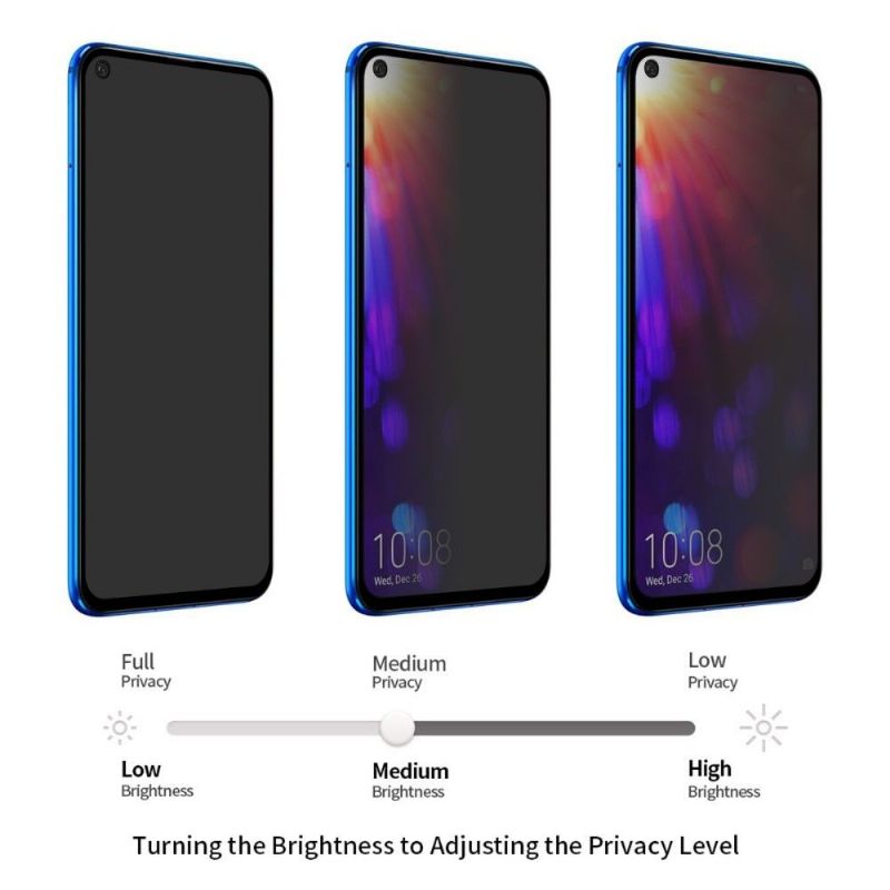 Kryty Na Mobil Na Honor View 20 - Tvrzené Sklo A Soukromý Filtr