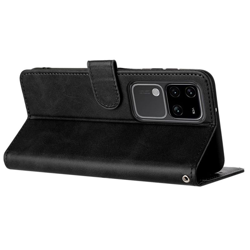 Kožený Kryt Na Vivo V30 5g Kožený Efekt S Řemínkem