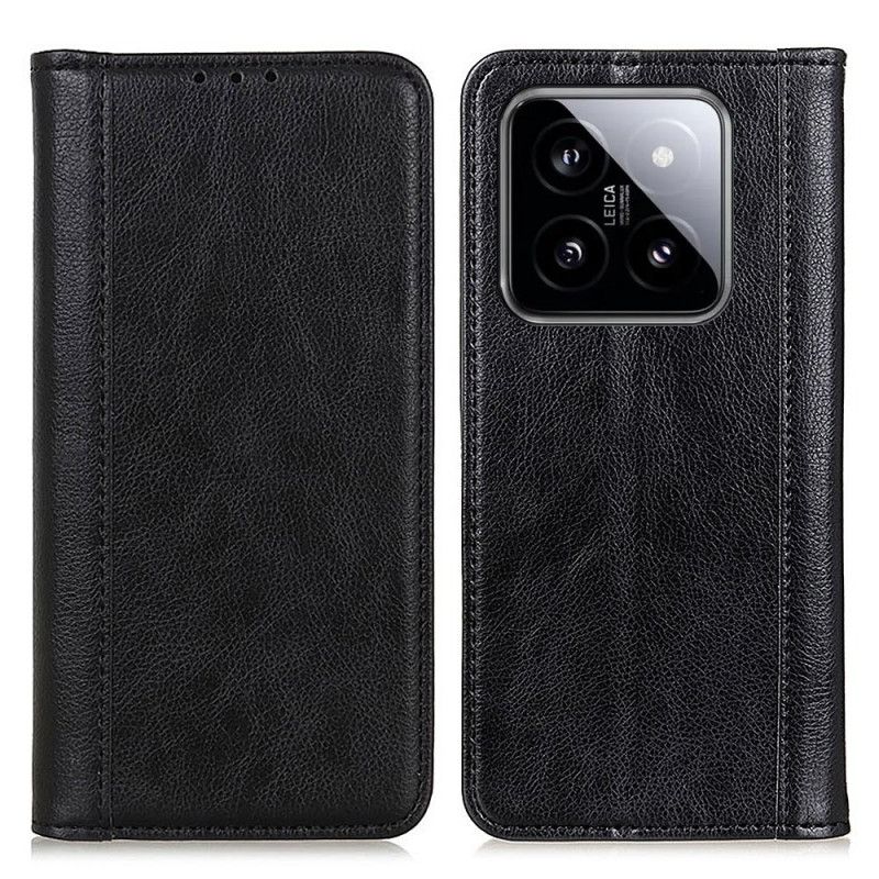 Kožený Kryt Na Xiaomi 14 Litchi Štípaná Kůže