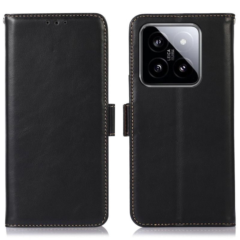 Kožený Kryt Na Xiaomi 14 S Blokováním Rfid