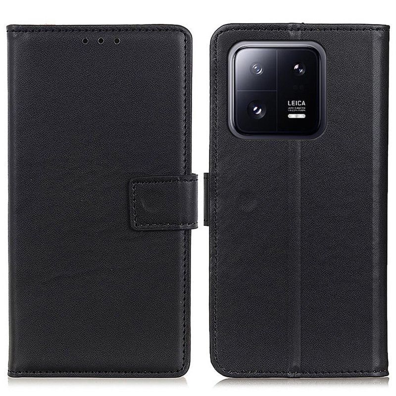 Kožený Kryt Xiaomi 14 Jednoduchá Umělá Kůže