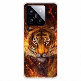 Kryt Xiaomi 14 Kryty Na Mobil Tygr V Plamenech