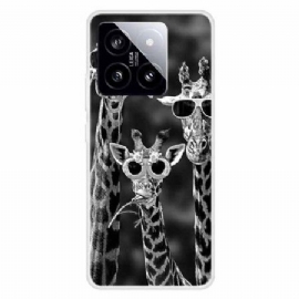 Kryt Xiaomi 14 Žirafy Ve Slunečních Brýlích