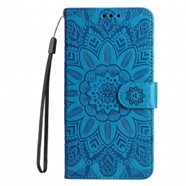 Peněženková Pouzdra Xiaomi 14 Kryty Na Mobil Slunečnice S Popruhem