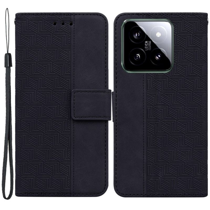 Peněženková Pouzdra Xiaomi 14 Páskový Tkaný Vzor