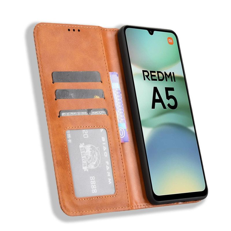 Kožené Pouzdro Folio Na Poco C71 Vintage Lemování