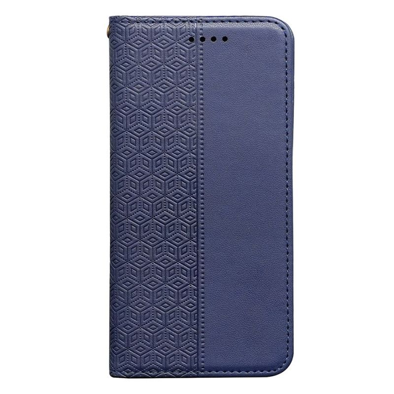 Kožené Pouzdro Folio Poco C71 Kostkovaný Vzor