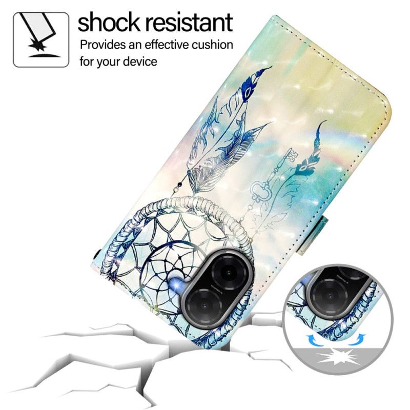 Kožený Kryt Na Poco C71 Akvarelové Lapač Snů