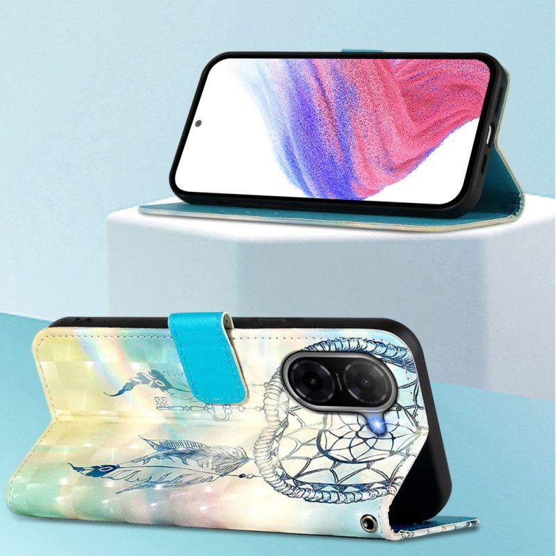 Kožený Kryt Na Poco C71 Akvarelové Lapač Snů