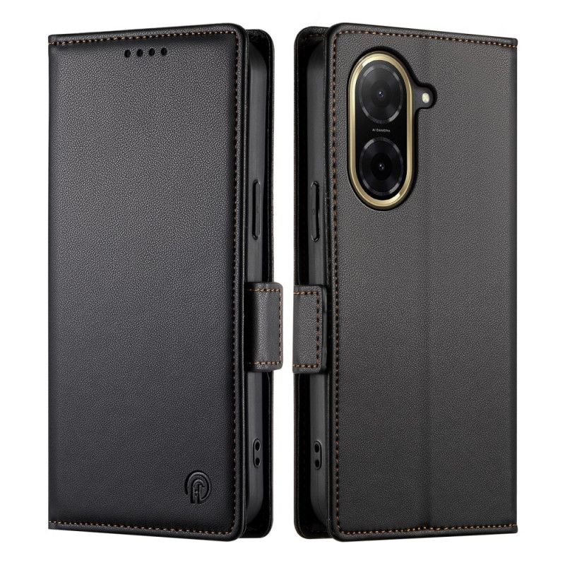 Kožený Kryt Na Poco C71 Dvojitá Spona Finesse