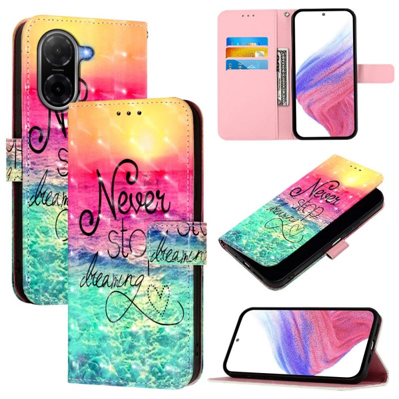 Kožený Kryt Na Poco C71 Nikdy Nepřestávejte Snít