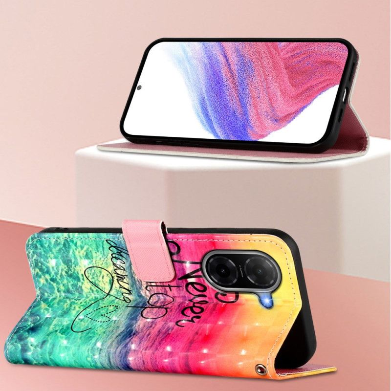 Kožený Kryt Na Poco C71 Nikdy Nepřestávejte Snít