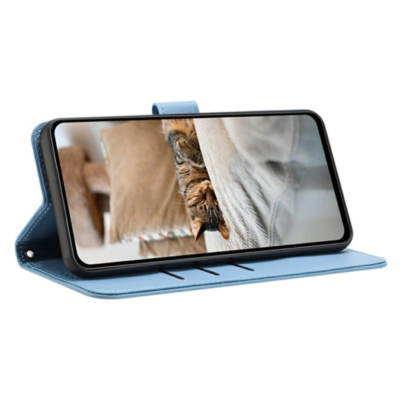 Kožený Kryt Na Poco C71 Popruh S Kočičí Scénou