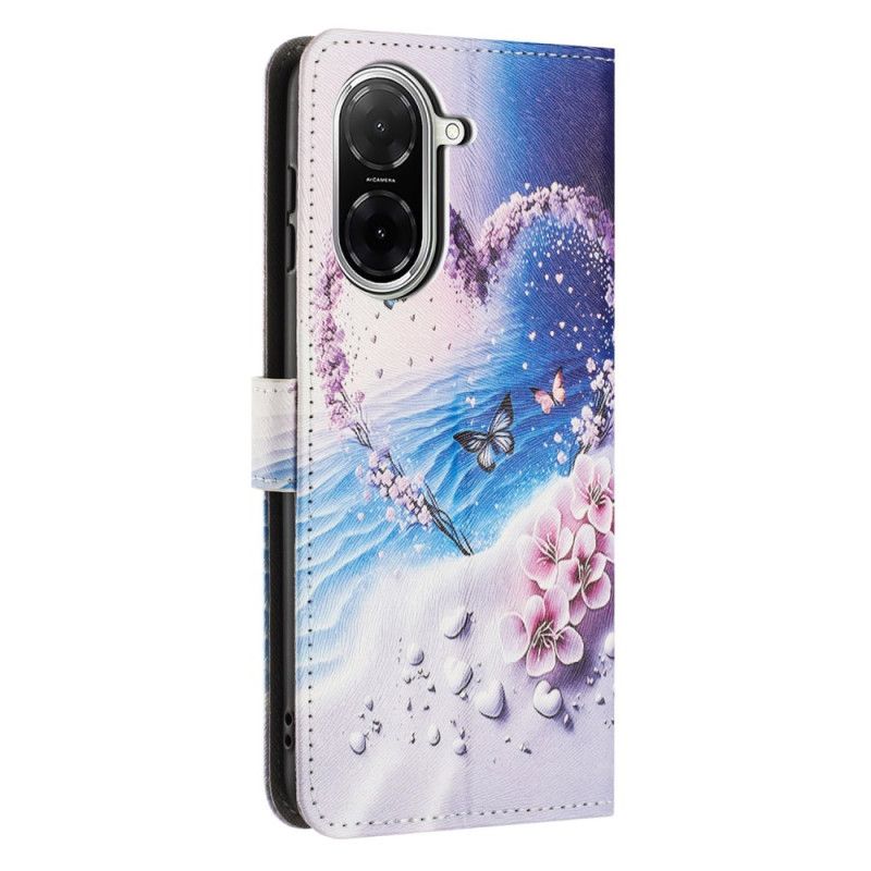 Kožený Kryt Na Poco C71 Srdce