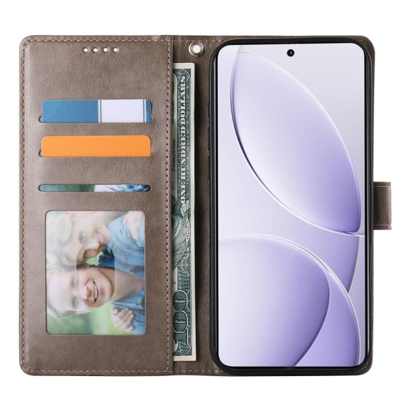 Kožený Kryt Poco C71 Květinový Vzor