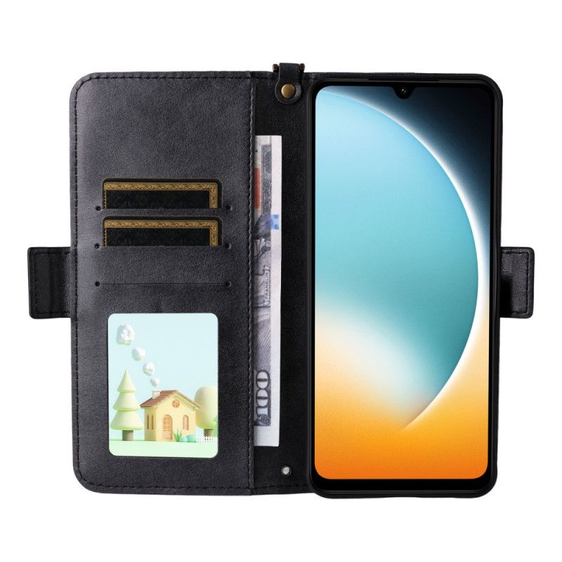 Kožený Kryt Poco C71 Peněženka Přes Rameno