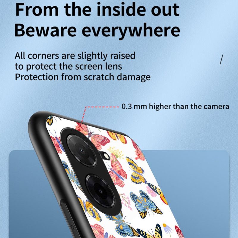 Kryt Poco C71 Kryty Na Mobil Tvrzené Sklo S Motýlím Vzorem