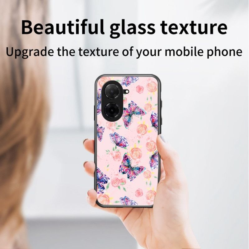 Kryt Poco C71 Kryty Na Mobil Tvrzené Sklo S Motýlím Vzorem