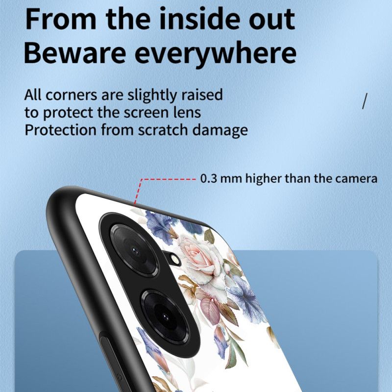 Kryt Poco C71 Tvrzené Sklo S Květinovým Vzorem