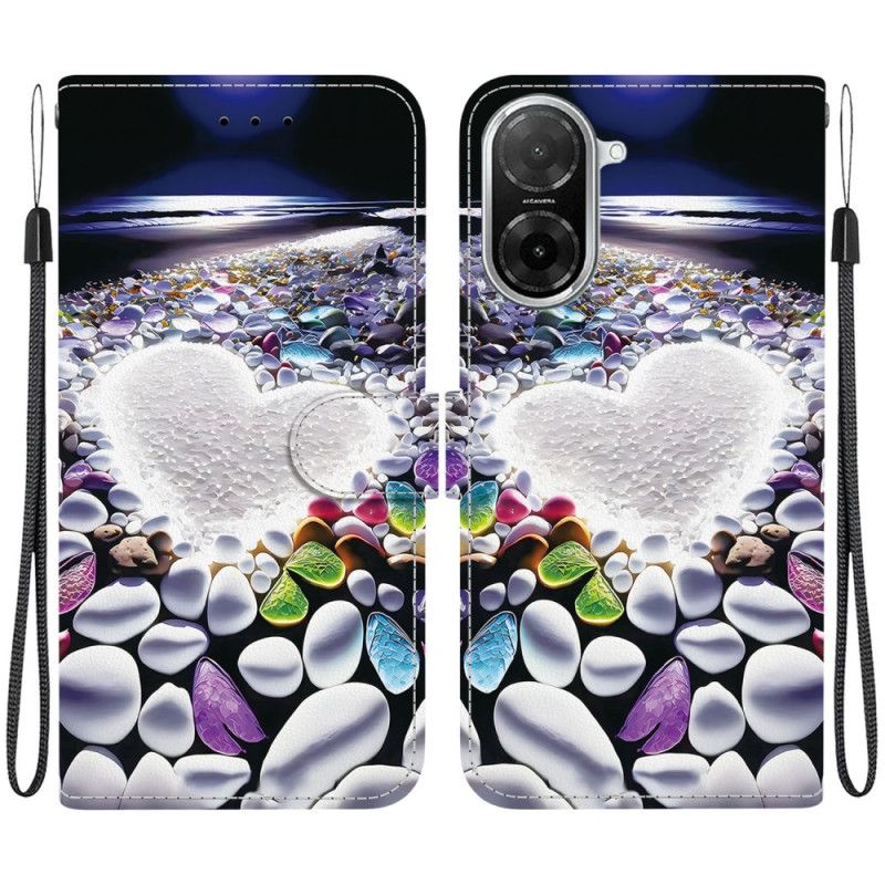 Peněženková Pouzdra Poco C71 Kryty Na Mobil Bílé Srdce