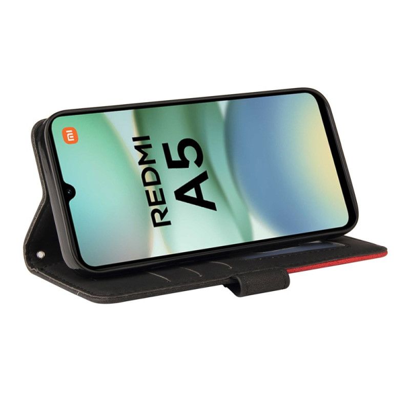 Peněženková Pouzdra Poco C71 Kryty Na Mobil Dvoubarevné Vlnění