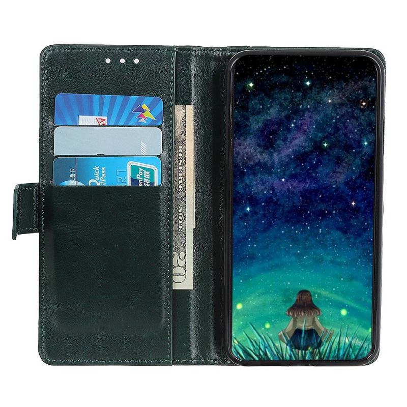 Flipové Pouzdro Na Samsung Galaxy Note 10 Lite Imitace Kůže S Cvočky - Zelená