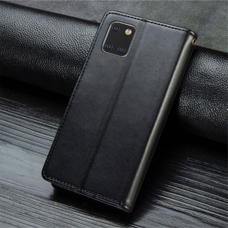 Flipové Pouzdro Na Samsung Galaxy Note 10 Lite Kožený Efekt