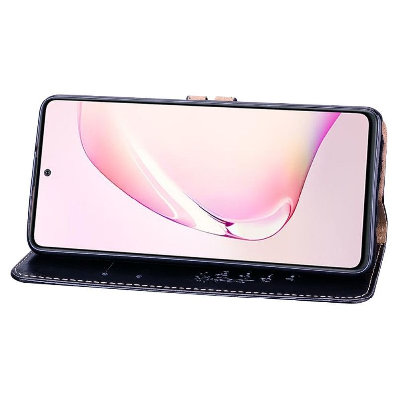 Kožené Pouzdro Folio Na Samsung Galaxy Note 10 Lite Luxusní Ročník