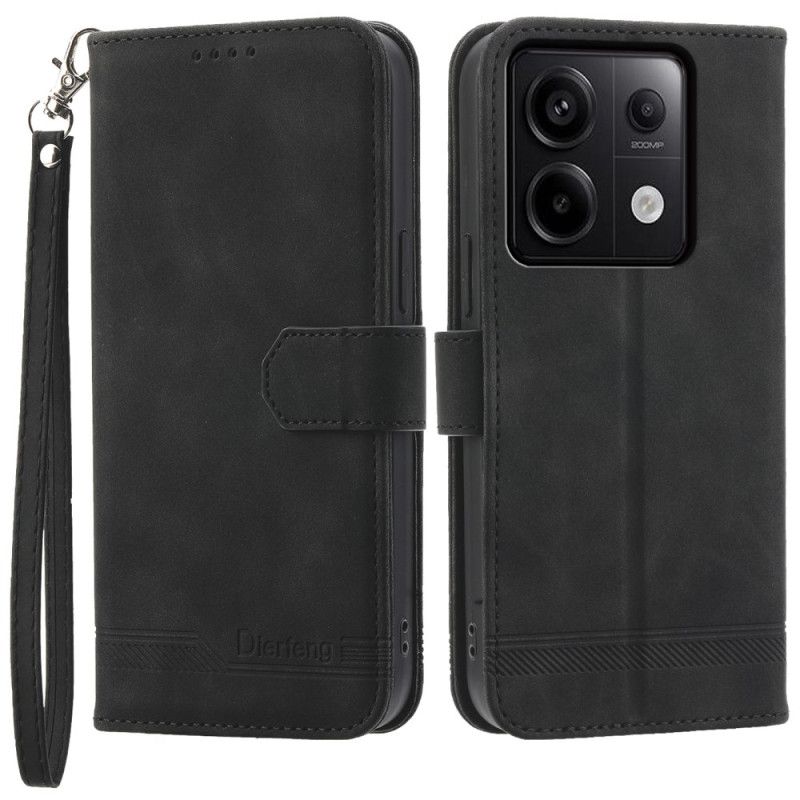 Kožený Kryt Na Xiaomi Redmi Note 13 Pro 5g Dierfeng V Lanière
