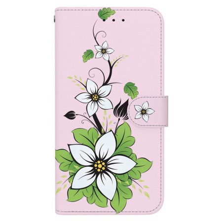 Kožený Kryt Na Xiaomi Redmi Note 13 Pro 5g Lilie V Popruhu