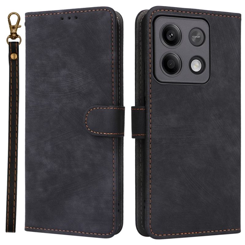 Kožený Kryt Xiaomi Redmi Note 13 Pro 5g Blokování Rfid A Šňůrka