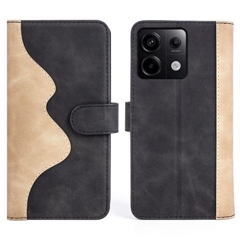 Kožený Kryt Xiaomi Redmi Note 13 Pro 5g Dvoubarevný Design