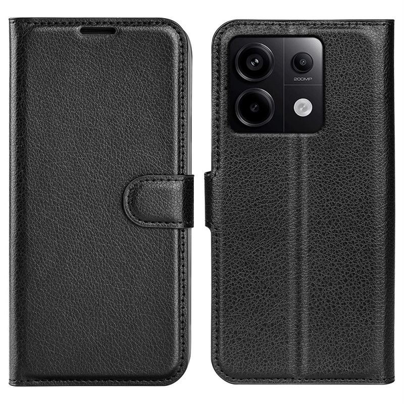 Kožený Kryt Xiaomi Redmi Note 13 Pro 5g Klasická Umělá Kůže Litchi