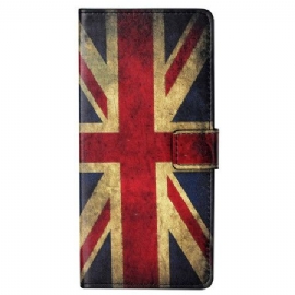 Kožený Kryt Xiaomi Redmi Note 13 Pro 5g Vintage Anglická Vlajka