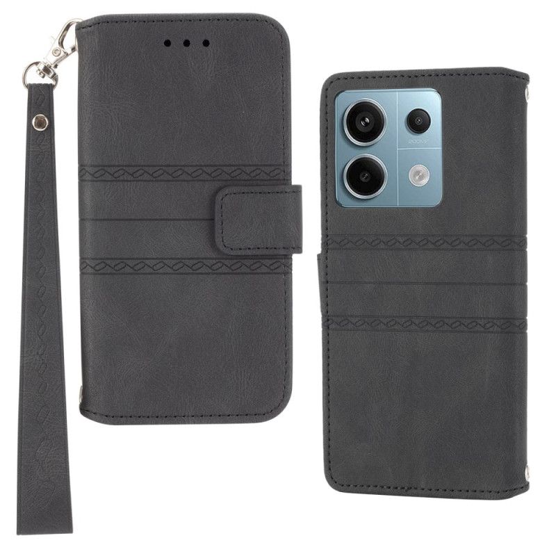 Kožený Kryt Xiaomi Redmi Note 13 Pro 5g Vlysy S Popruhem